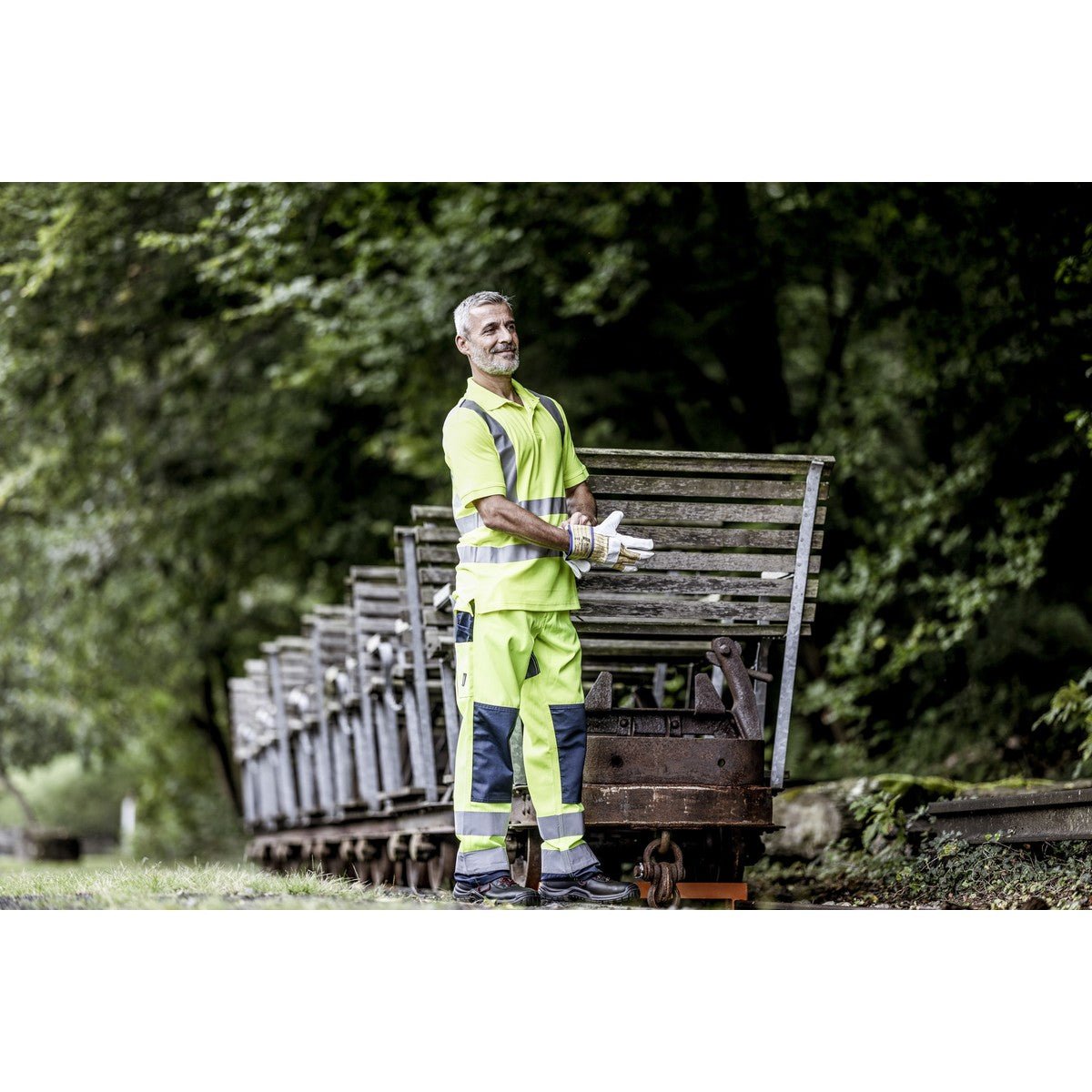 NITRAS MOTION TEX VIZ, Warn-Poloshirt