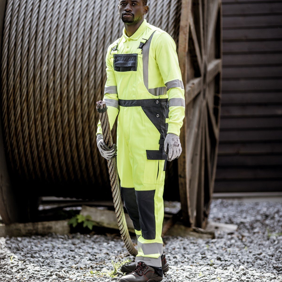 NITRAS MOTION TEX VIZ, Warn-Latzhose