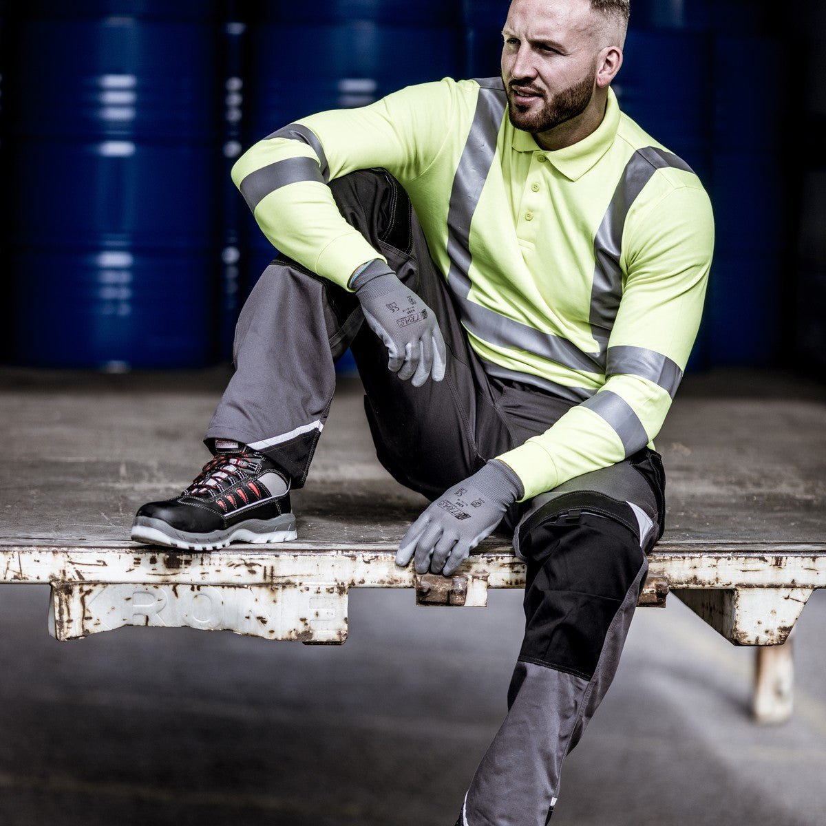 NITRAS MOTION TEX VIZ, polo manica lunga alta visibilità