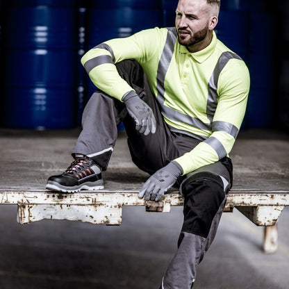 NITRAS MOTION TEX VIZ, polo manica lunga alta visibilità