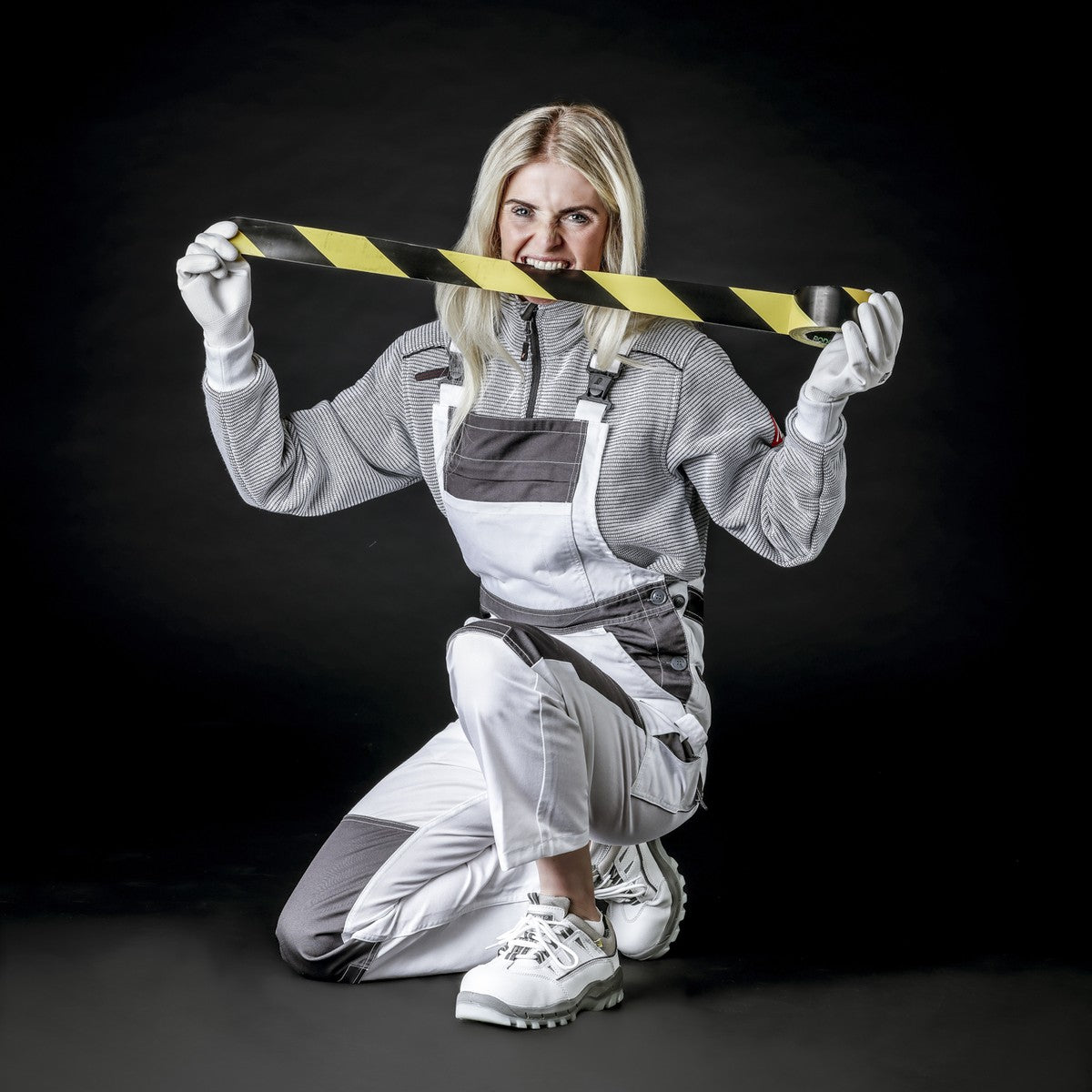 NNITRAS MOTION TEX LIGHT, salopette, bianco/grigio