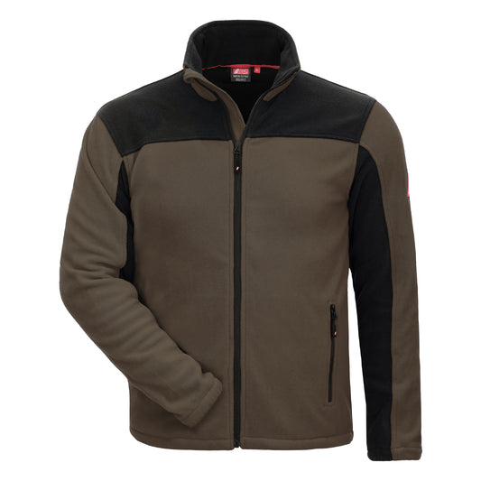 NITRAS MOTION TEX PLUS, Fleece-Jacke, braun / schwarz