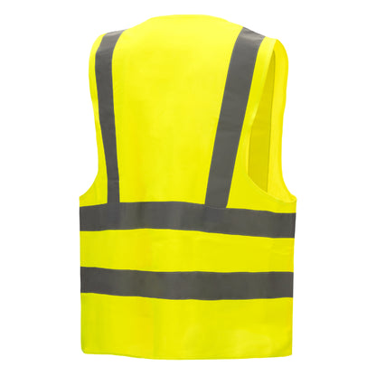 Gilet alta visibilità NITRAS, giallo neon, EN ISO 13688, EN ISO 20471 Poliestere: 100% | Confezione (1 pezzo)