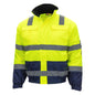 NITRAS MOTION TEX VIZ, veste pilote haute visibilité, jaune fluo/bleu marine