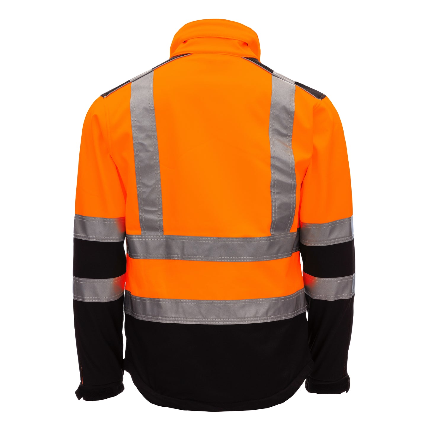 NITRAS MOTION TEX VIZ, giacca softshell ad alta visibilità, arancione neon / nero