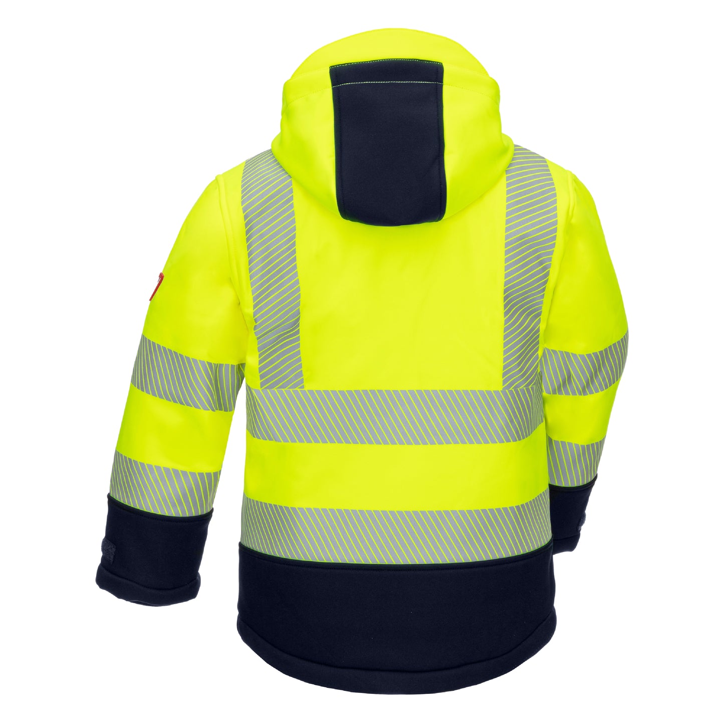NITRAS MOTION TEX VIZ PLUS KIDS, veste d'hiver haute visibilité, jaune fluo / bleu marine