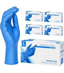 Articoli in esaurimento: Guanti in nitrile Biocaremedic, guanti monouso, blu - 100 pezzi - Taglia M | Confezione (100 guanti)