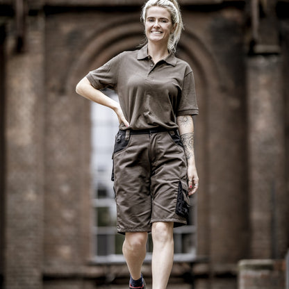 NITRAS MOTION TEX PLUS, pantalon de travail, court, marron / noir