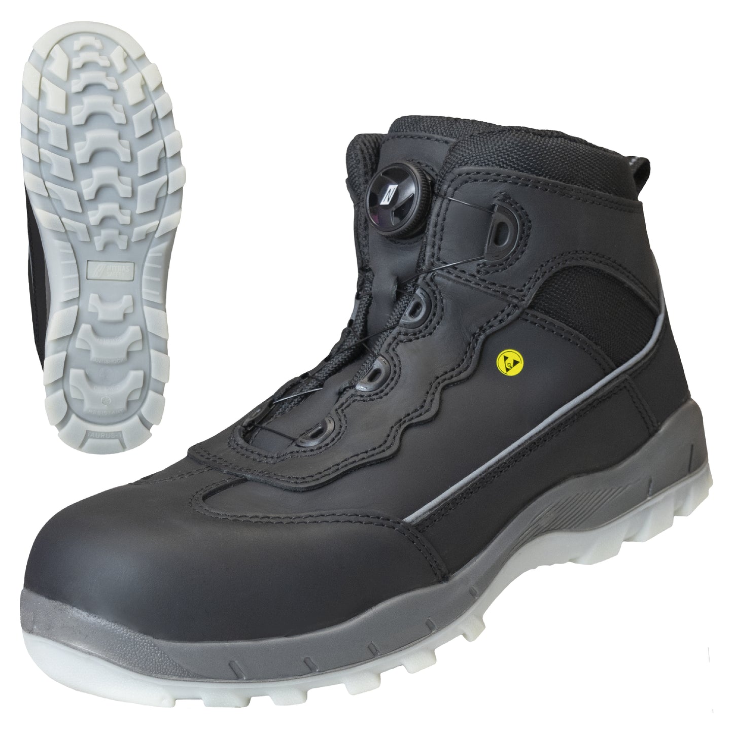 NITRAS SPORT STEP MID FIT, bottes de sécurité, mi-hauteur, noir