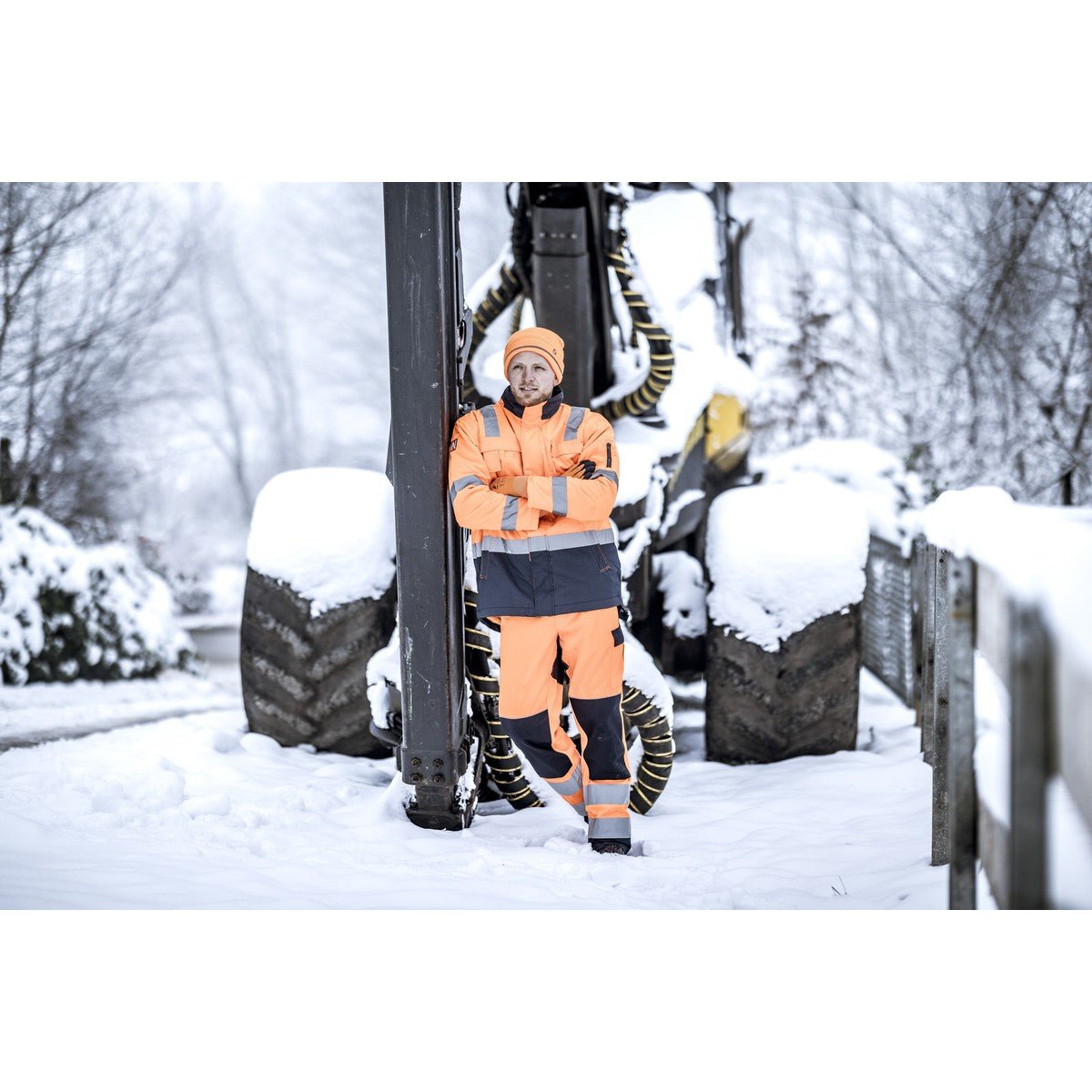 NITRAS MOTION TEX VIZ, Warnparka, neonorange / marineblau