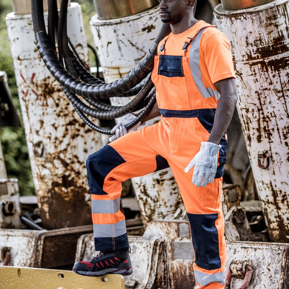 NITRAS MOTION TEX VIZ, Warn-Latzhose