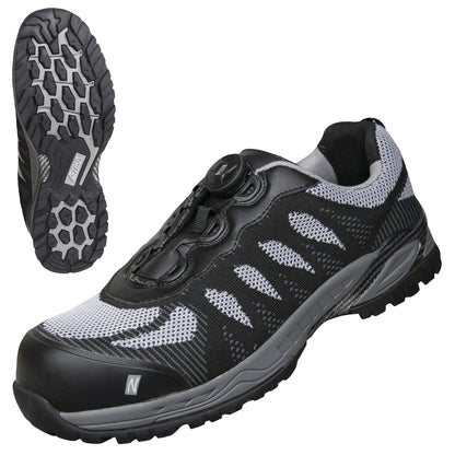 NITRAS PRO STEP FIT, scarpe antinfortunistiche, nere/grigie
