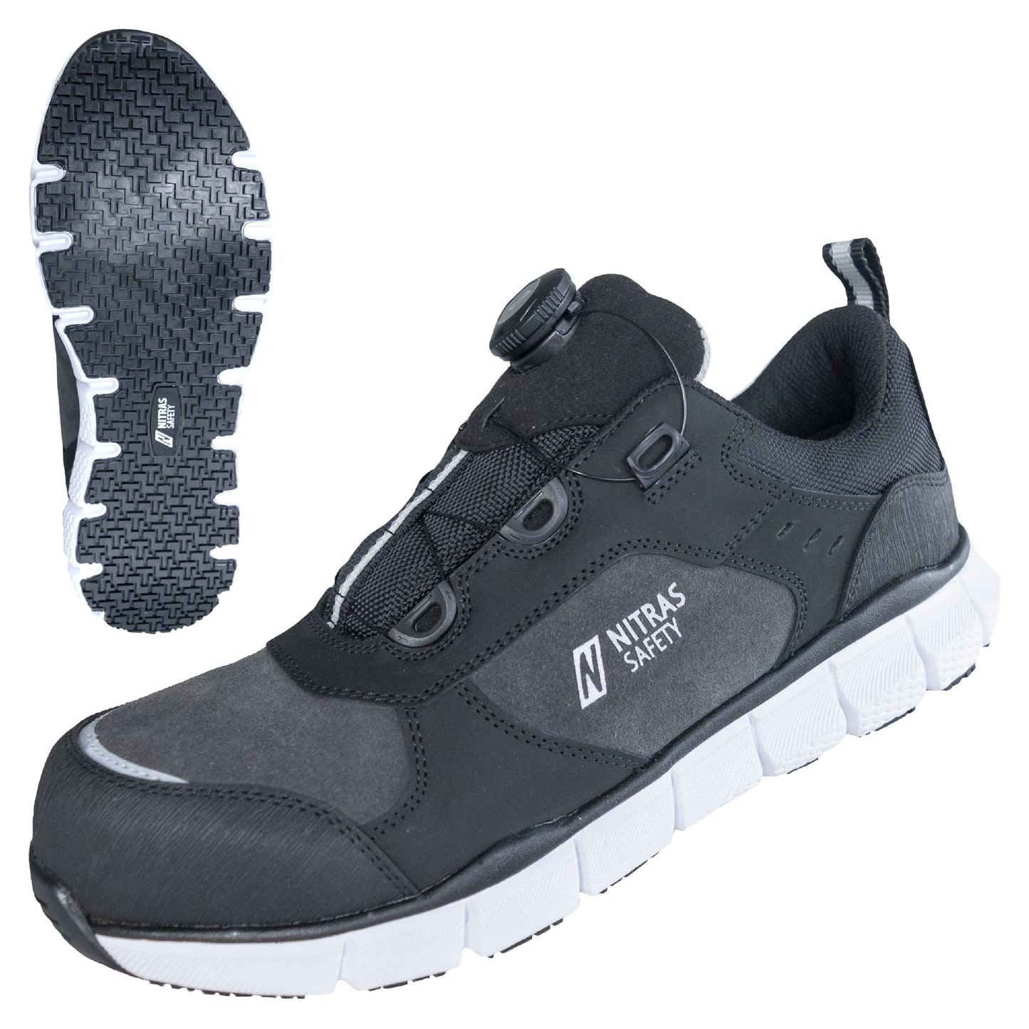 NITRAS SONIC STEP FIT, S3S FO HRO SC SR chaussures basses de sécurité, gris / noir