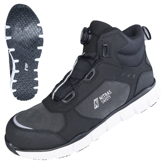 NITRAS SONIC STEP MID FIT, S3S FO HRO SC SR, bottes de sécurité, mi-hauteur