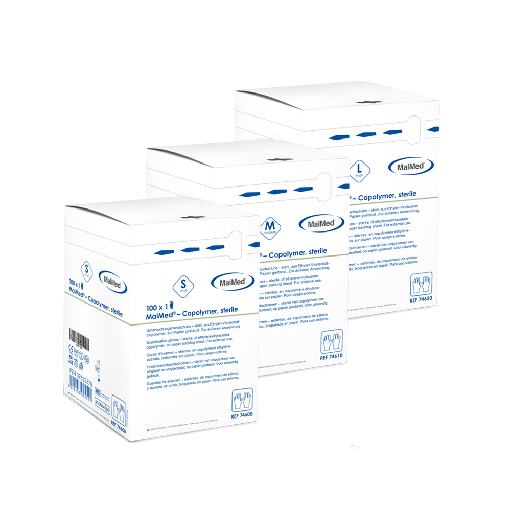 MaiMed copolymer sterile, disposable gloves