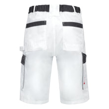 NITRAS MOTION TEX LIGHT, pantaloni da lavoro, corti, bianco/grigio