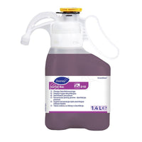 A 1.4-liter bottle of Diversey Suma Bac D10 SD disinfectant cleaner in the SmartDose system from Diversey Deutschland GmbH & Co. OHG for professional cleaning.