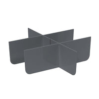 Le petit séparateur de tiroir TASKI de Diversey Deutschland GmbH & Co. OHG s'adapte aux tiroirs 7517245 et 7517246. Fabriqué en plastique gris résistant, il se compose de quatre plaques plates formant huit compartiments ouverts aux angles arrondis. Le lot contient 1 pièce.