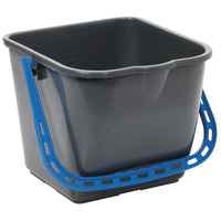 The TASKI 15L Blue Bucket from Diversey Deutschland GmbH & Co. OHG is a rectangular blue bucket with an internal scale, ideal for manual use and cleaning. Package: 1 piece.