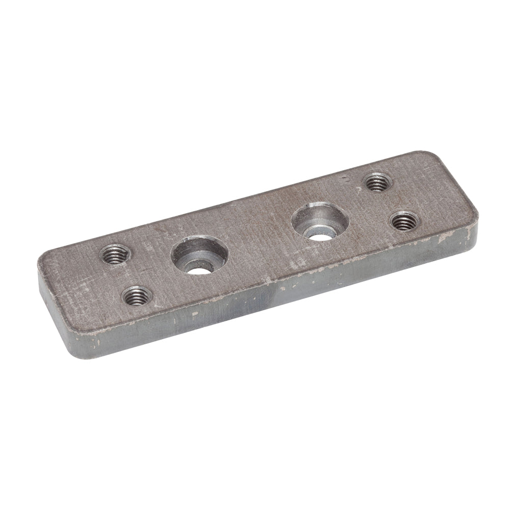 The TASKI connector for cloth box holder (Fix) from Diversey Deutschland GmbH & Co. OHG is a rectangular mounting plate made of metal with four threaded corner holes and two large center holes, compatible with all trolleys.
