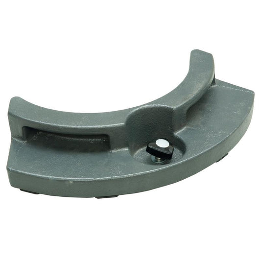 Ein graues, halbrundes 10kg Zusatzgewicht von Diversey Deutschland GmbH & Co. OHG, mit vertiefter Mitte und Befestigungsknopf, kompatibel mit ergodisc HD Systemen. Abgebildet auf weißem Hintergrund. Verpackung: 1 Stück.