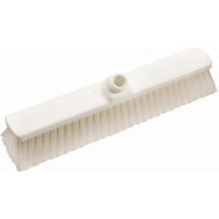 The floor broom, white, soft (400 x 60 x 50 mm) from Diversey Deutschland GmbH & Co. OHG has a threaded opening for handles and is shown lying horizontally on a white background. Package: 1 piece.