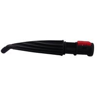 L'ugello a vapore per il TASKI SO4 della Diversey Deutschland GmbH & Co. OHG è un sensore in plastica nera con corpo scanalato, punta ricurva e raccordo rosso: ideale dopo la pulizia o per l'uso con spazzole innestabili in nylon e bronzo. Confezione: 1 pezzo.