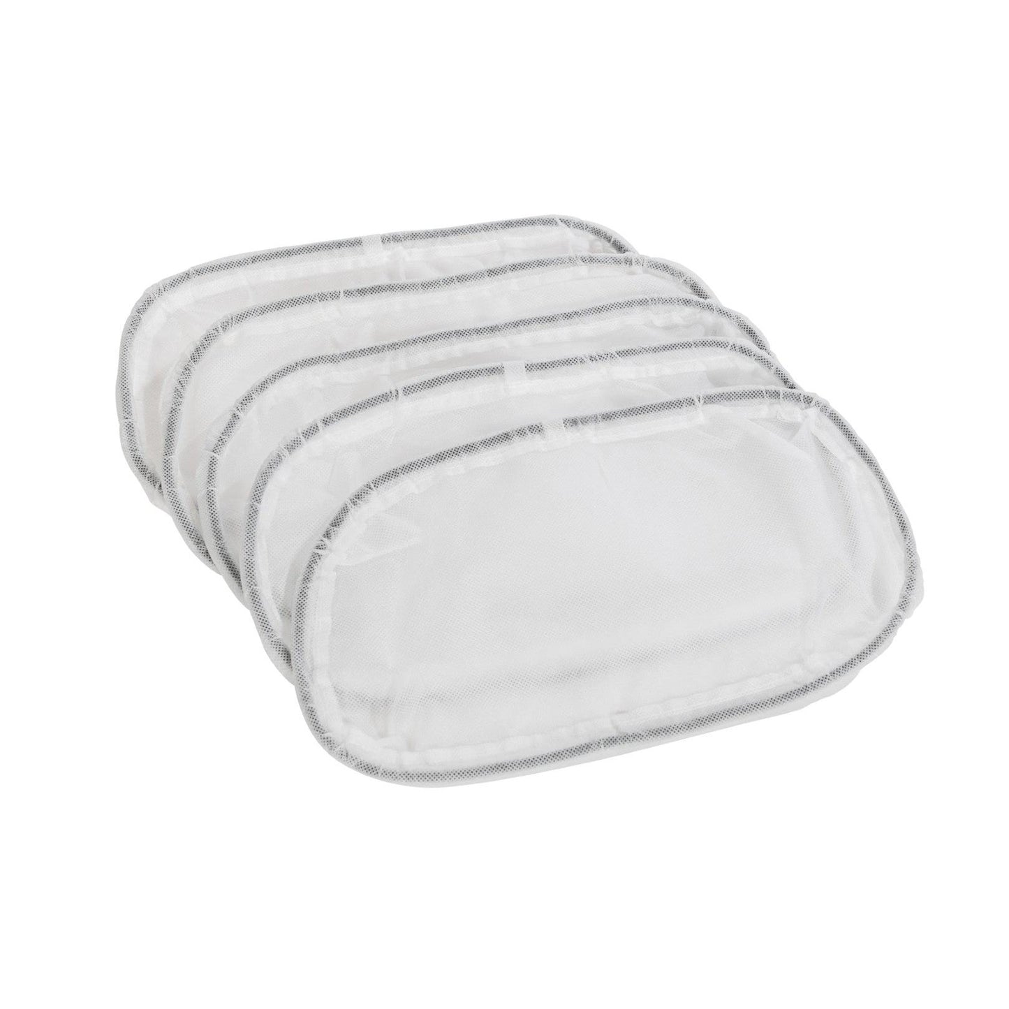 Fünf effiziente Filtertücher der Marke Diversey Deutschland GmbH & Co. OHG für die Turbine AERO 3500 sind leicht überlappend auf weißem Hintergrund angeordnet - perfekt für maximale Leistung. Ideal als Packung: Filtertuch Turbine AERO 3500 5 Stück.