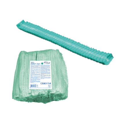 MaiMed-Cap K, cappuccio con clip in PP, 100 pezzi/sacchetto