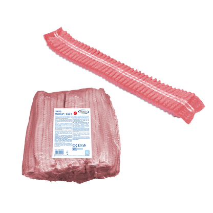 MaiMed-Cap K, cappuccio con clip in PP, 100 pezzi/sacchetto