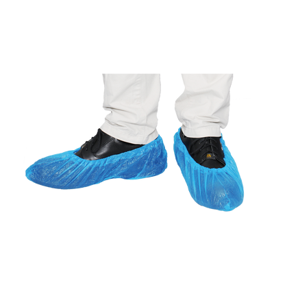 MaiMed-Cover CPE Schuhüberzieher Einmal-Schuhüberzieher aus CPE, blau,100St./Pack. | Packung (100 Stück)