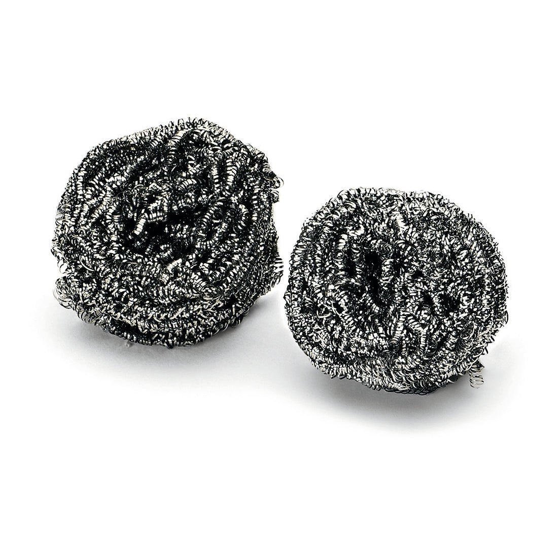 Abgebildet sind zwei Nölle Profi Brush Edelstahlspirale rostfrei (2er-Pack, 36 g) von Nölle Profi Brush Bürsten- & Pinseltechnik e.K. auf weißem Grund mit fest gewickelten Silberspiralen für die anspruchsvolle Küchenreinigung.