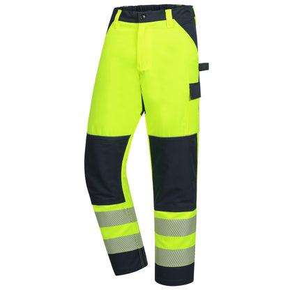 NITRAS MOTION TEX VIZ, long high-visibility work trousers