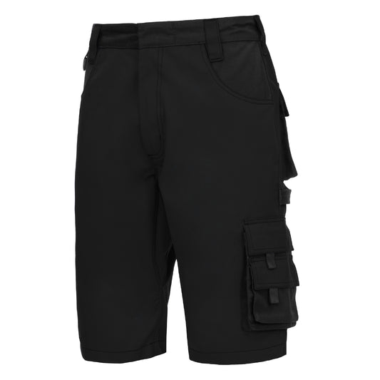 NITRAS MOTION TEX PLUS, pantalon de travail, court, noir