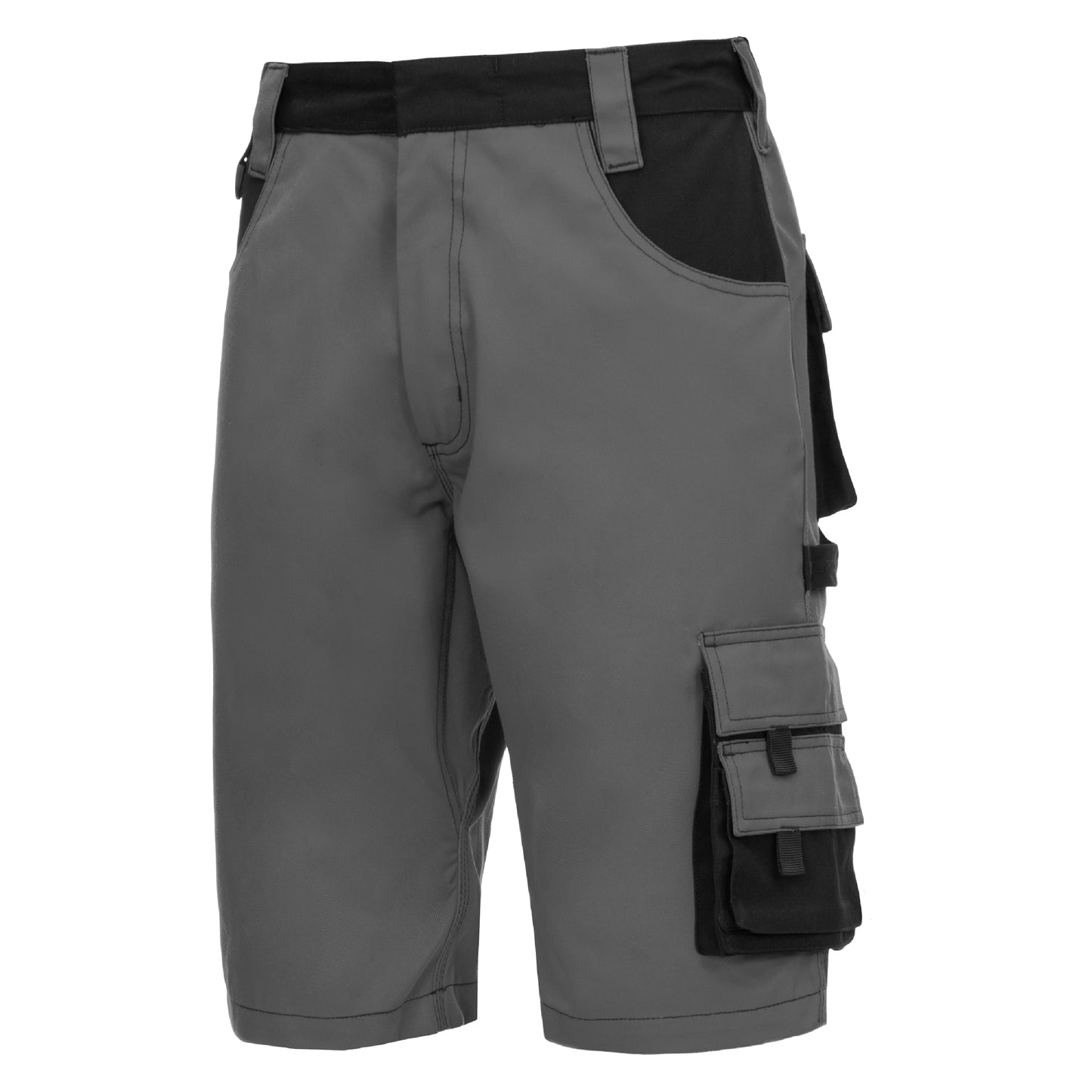 NITRAS MOTION TEX PLUS, work trousers, short, gray / black