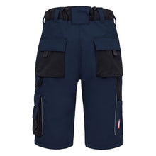 NITRAS MOTION TEX PLUS, pantalon de travail, court, bleu marine / noir
