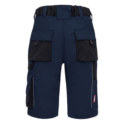 NITRAS MOTION TEX PLUS, pantalon de travail, court, bleu marine / noir