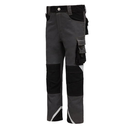 NITRAS MOTION TEX KIDS, pantalon de travail, long, gris / noir