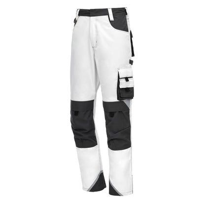 NITRAS MOTION TEX PLUS, pantalon de travail, long, blanc / gris