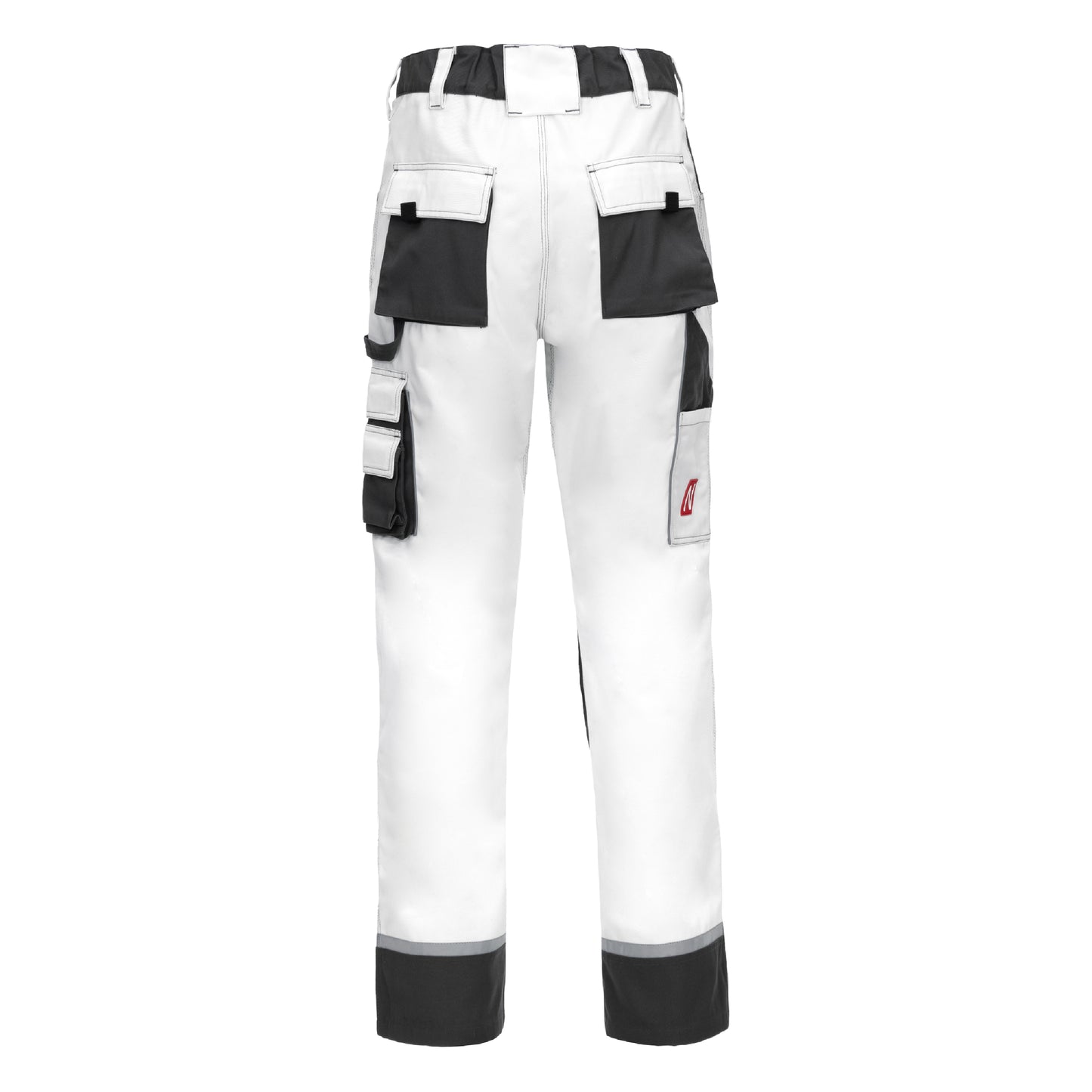 NITRAS MOTION TEX PLUS, pantalon de travail, long, blanc / gris