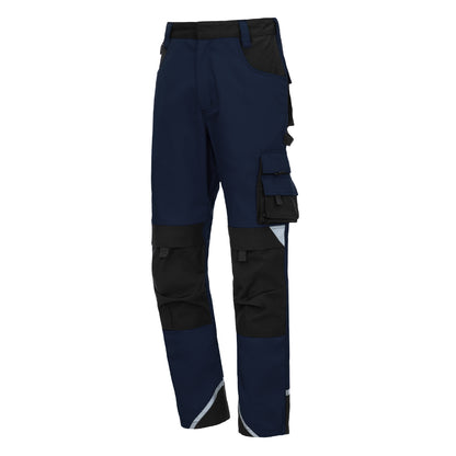 NITRAS MOTION TEX PLUS, work trousers, long, navy blue / black