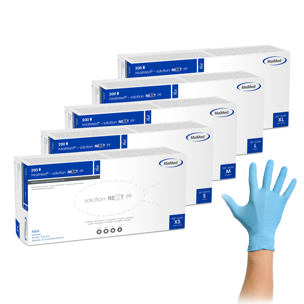 MaiMed-solution next blue Nitril-Handschuhe unsteril, Latexfrei zu 200 St./Box