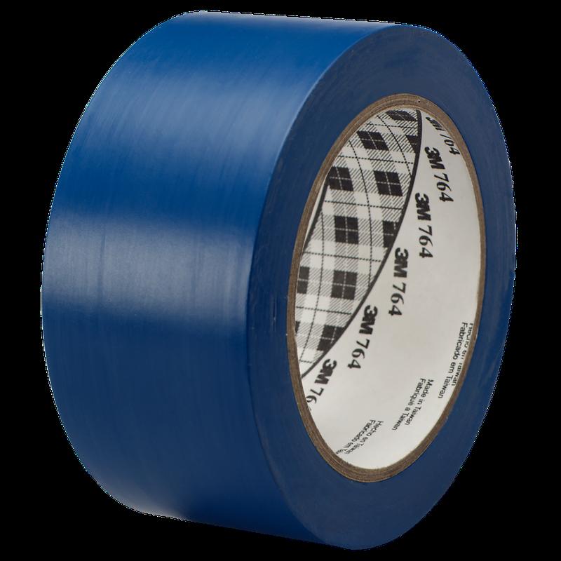 Ruban PVC à usage général 3M™ 764, bleu, 50 mm x 33 m, 0,13 mm | Paquet (1 rouleau)