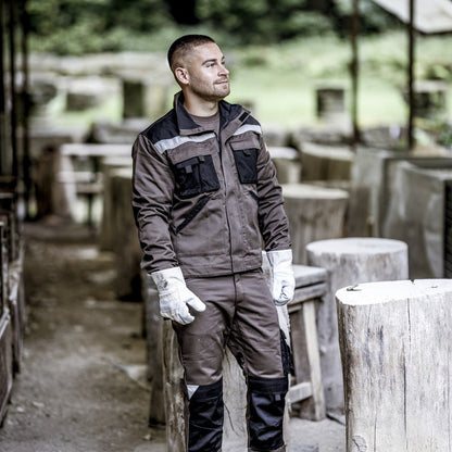 NITRAS MOTION TEX PLUS, veste de travail, marron / noir