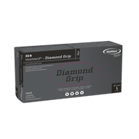 Guanto in nitrile MaiMed-Diamond Grip nero, non sterile, privo di lattice