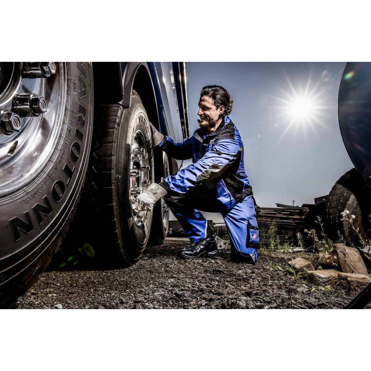 NITRAS MOTION TEX PRO FX, veste de travail, bleu roi / noir