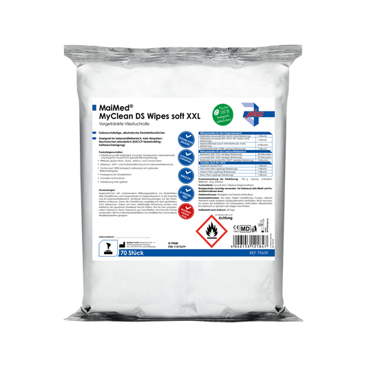 MaiMed MyClean DS Wipes soft XXL - 70 sheets pre-soaked with MaiMed MyClean DS | Pack (70 sheets)