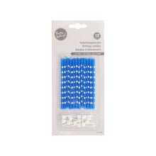 Eine Blisterpackung mit 12 PAPSTAR GmbH Geburtstagskerzen, 10 cm, bunt sortiert mit Halterungen. Ideal für jede Geburtstagsfeier, praktisch verpackt.