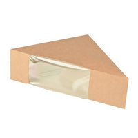 Die PAPSTAR Sandwichboxen mit Sichtfenster (50 Stück, 12,3 cm), braun aus PLA-Folie, von PAPSTAR GmbH ermöglichen durch das klare Fenster einen Blick auf den Inhalt und sind umweltfreundlich verpackt.