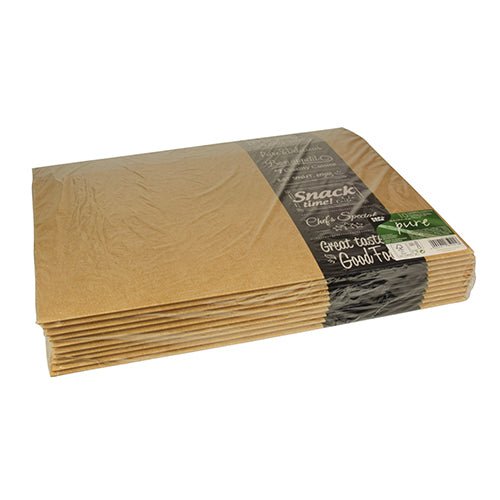 A stack of PAPSTAR 10 transport and catering boxes "pure" rectangular from PAPSTAR GmbH, in plastic packaging with a black and green brand label, made from recyclable materials for environmentally friendly boxes.